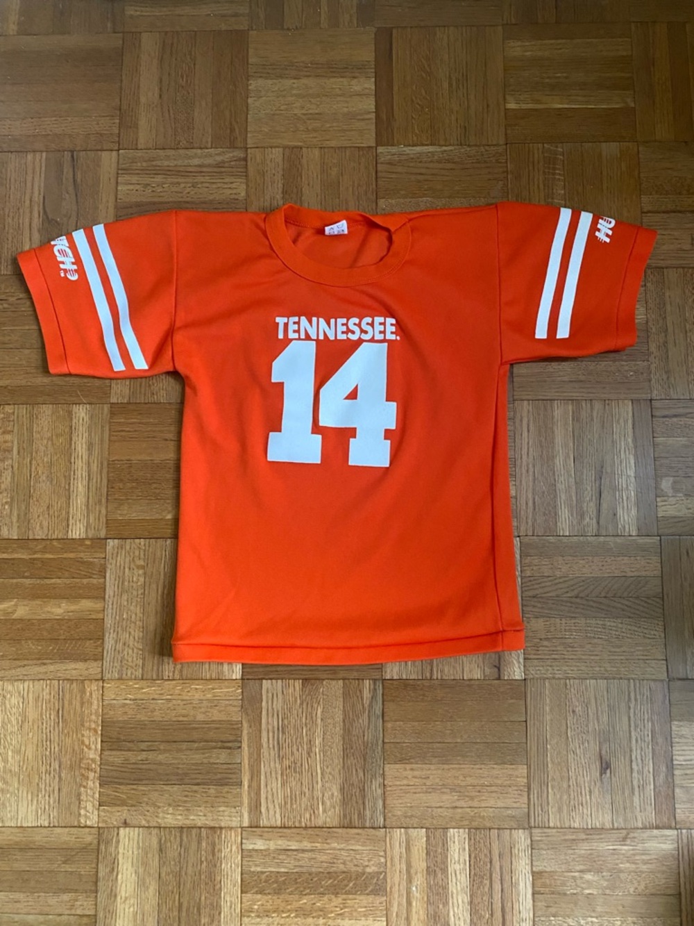 Hutch Tennessee Football Kids Uniform Number 14 Vintage Look Big Orange Medium